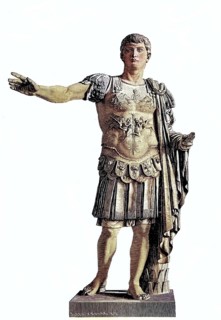 The ancient statue of a Gemanicus in the Lateran Museum in Rome