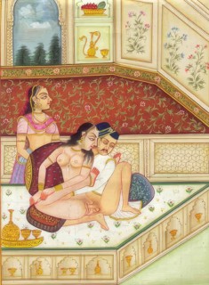 Man having sex with two woman