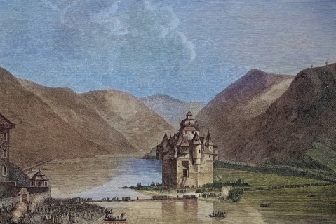 Generalmarschall Fuerst Bluecher von Wahlstatt leads the Allies across the Rhine at Kaub