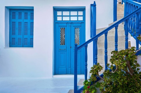 Traditional Greek doorstep