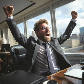 Successful businessman in the office
