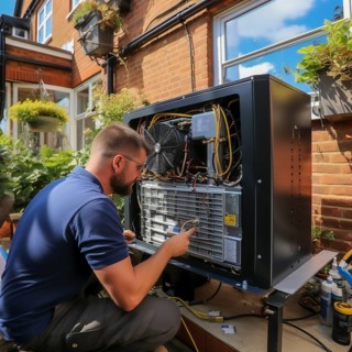 Handyman install a heat pump