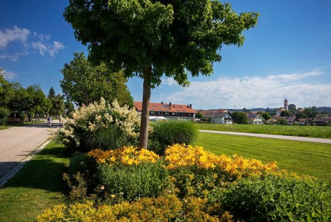 View from the spa gardens to Bad Birnbach