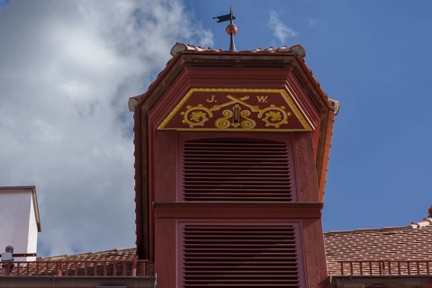 Historic roof elevator bay