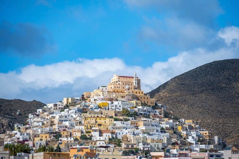 View of the town of Ermoupoli
