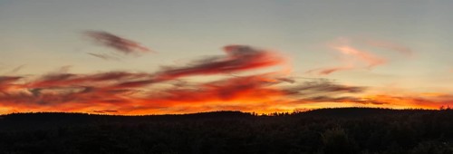 Cloud and clear sky during a sunset. Le Rozier
