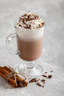 Close up view delicious hot chocolate