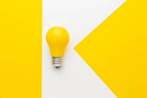 Flat lay abstract innovation composition