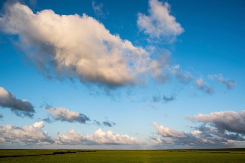 Fields and sky on the North Sea island of Terschelling