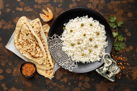 Indian food assortment view