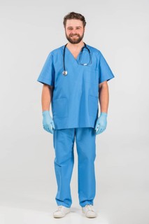 Nurse man standing smiling