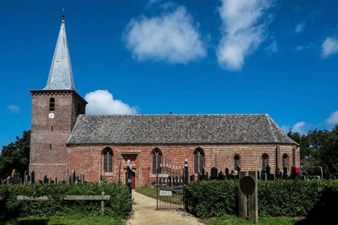 Sint Janskerk with cemetery in Hoorn on the North Sea island of Terschelling