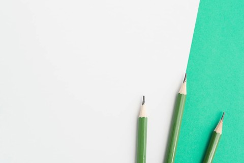 Green sharp pencils dual background