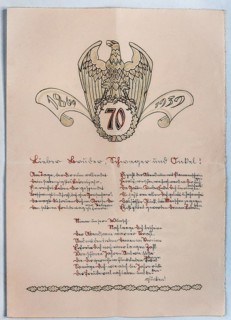 Bief with drawing from 1939 in Suetterlin script