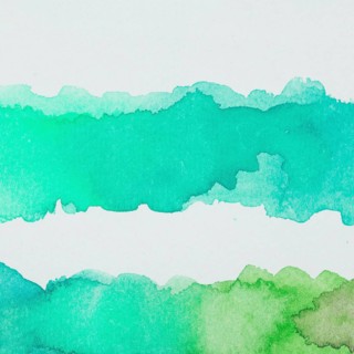 Spills emerald green watercolor