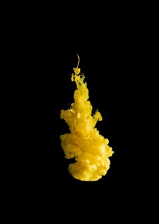 Yellow ink drop black