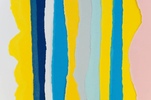 Colorful layers torn vertical papers