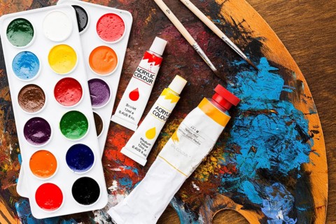 Dirty color palette acrylics