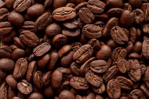 Background tasty roasted coffee beans