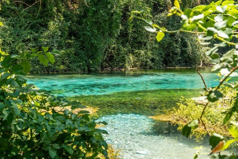 River coming down from The Blue eye