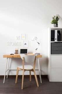Neat tidy workspace with tablet desk