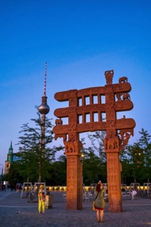 Replica of the Sanchi Gate at the Humboldt Forum