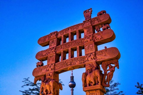Replica of the Sanchi Gate at the Humboldt Forum