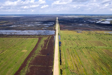 Aerial photograph of the moor