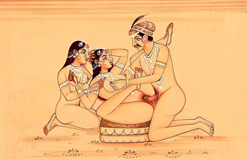 Man with two woman
