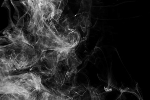 Soft focus smoke black background