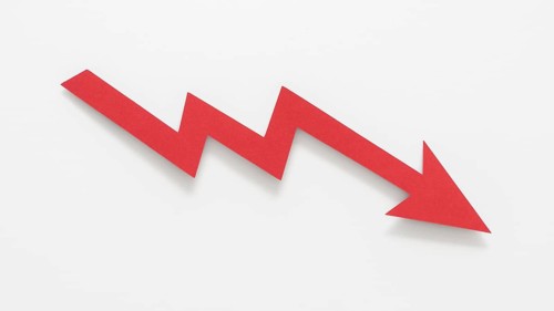Top view abstract composition financial crisis