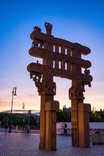 Replica of the Sanchi Gate at the Humboldt Forum