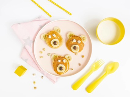 Plate with pancakes