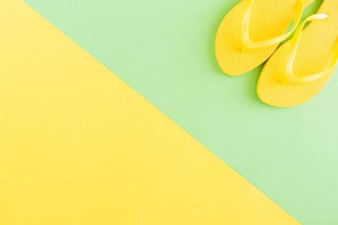 Flip flops multicolored background