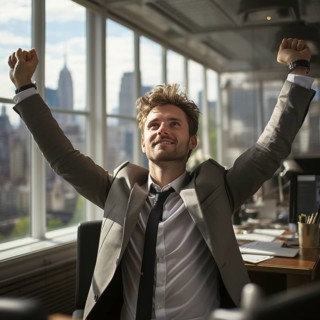 Successful businessman in the office