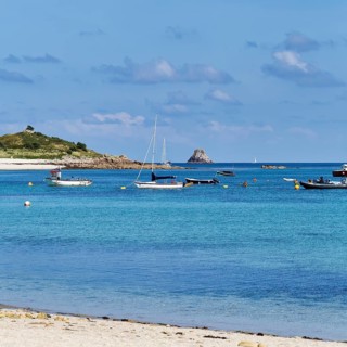 Boats off the coast