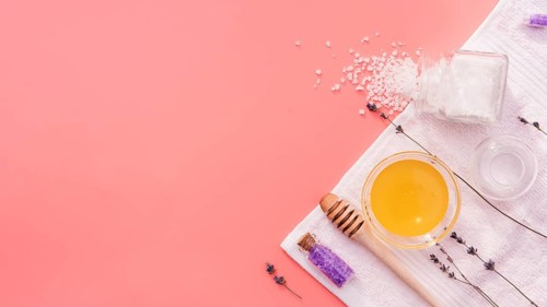 Top view spa essentials