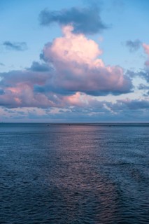 Cloudy sky over the North Sea near Terschelling