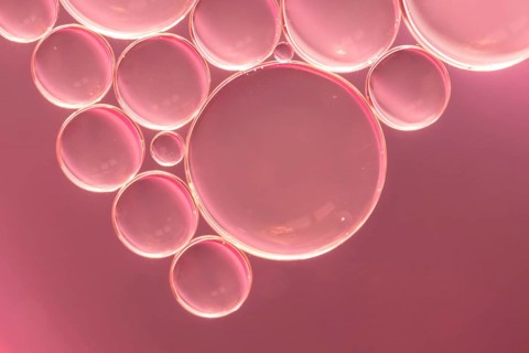 Group bubbles pink background