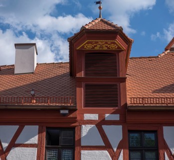 Historic roof elevator bay