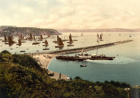 The breakwater in Brixham