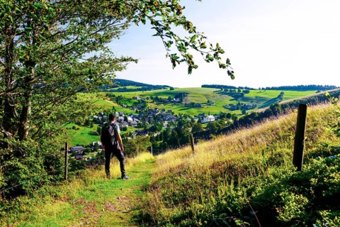 Hiker looking at Hofsgrund