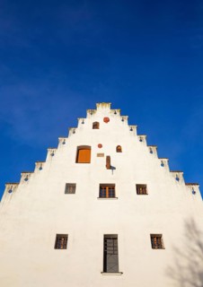 Salt house with stepped gable in the historic old town of Ceske Budejovice