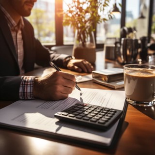Businessman signs a contract