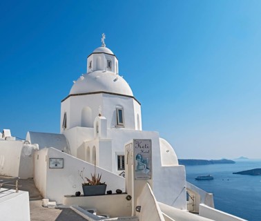 White-washed Church of St Minas