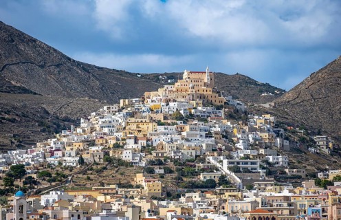 View of the town of Ermoupoli