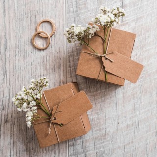 Weeding rings with cardboard boxes wooden plank