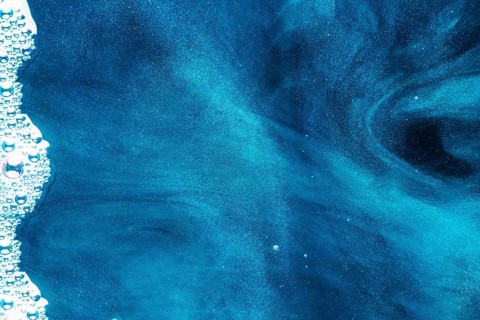 Bubbles cerulean water