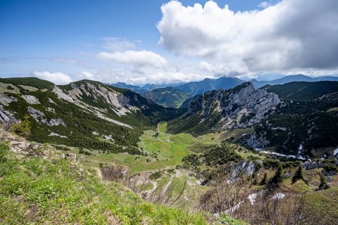 View into the Grosstiefental from the summit of the Rotwand