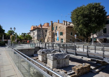 Archaeological remains of the Basilica della Corte in Piazza Biagio Marin